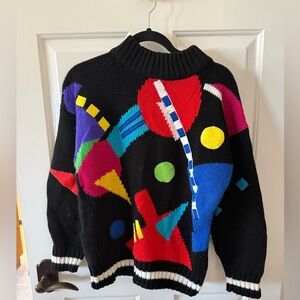 Vintage 90’s pinwheels brand sweater M multi colored